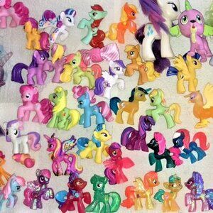 Lot of 70 my little pony mini Translucent shimmer Pegasus Unicorns Lemon G 3/4